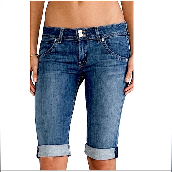 Hudson Jeans Palerme Knee Cuffed Jean Shorts - Picture 2 of 16